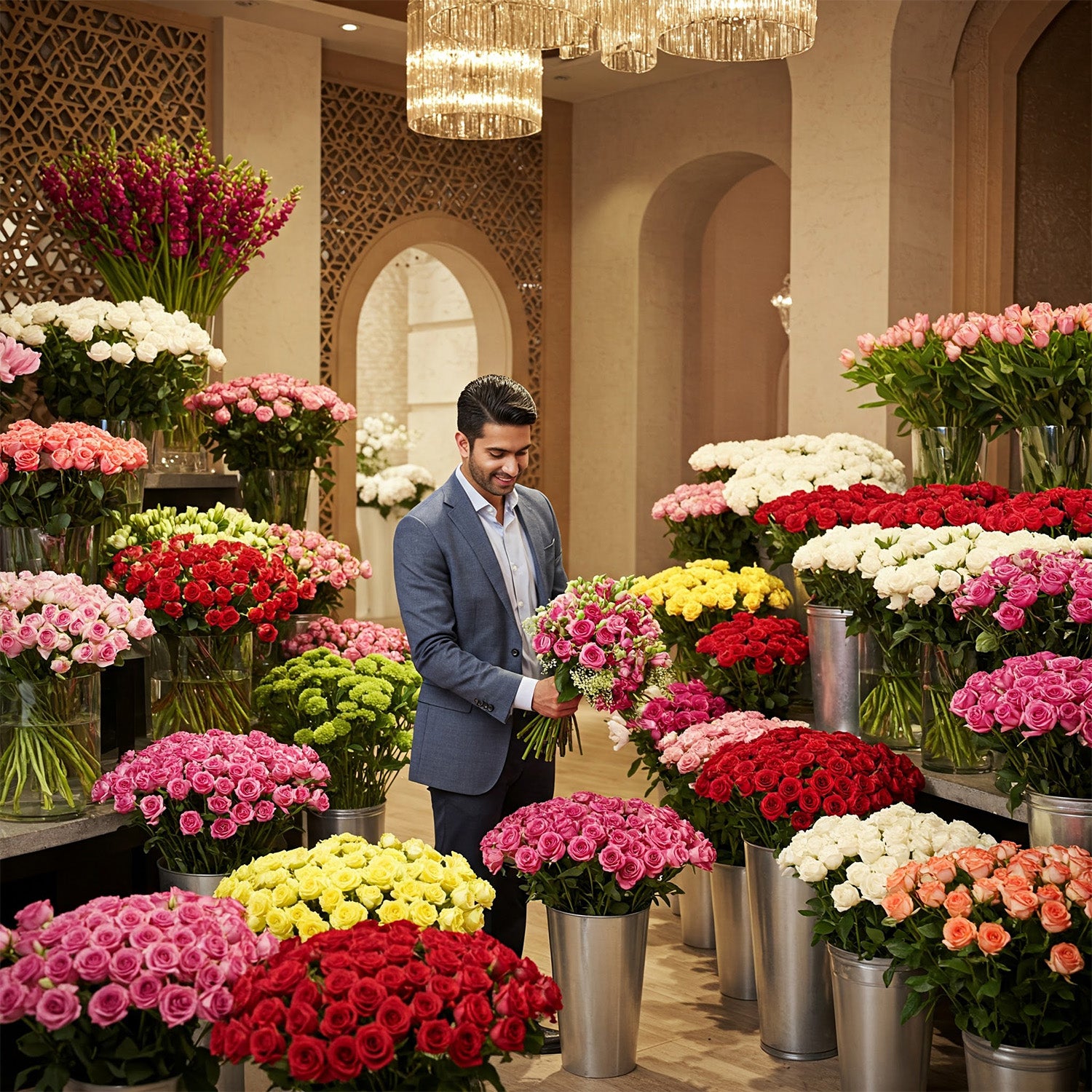 premium florist in UAE with roses
